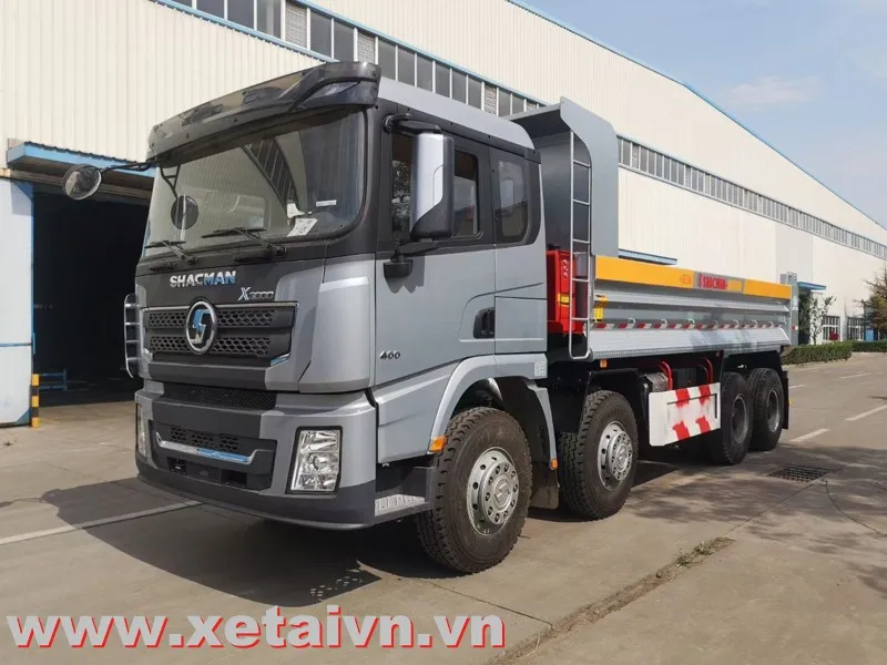 Xe ben Shacman 4 chân 400hp cabin X3000 thùng đúc đời mới 2024, chỉnh gương điện, sưởi kính, full option
