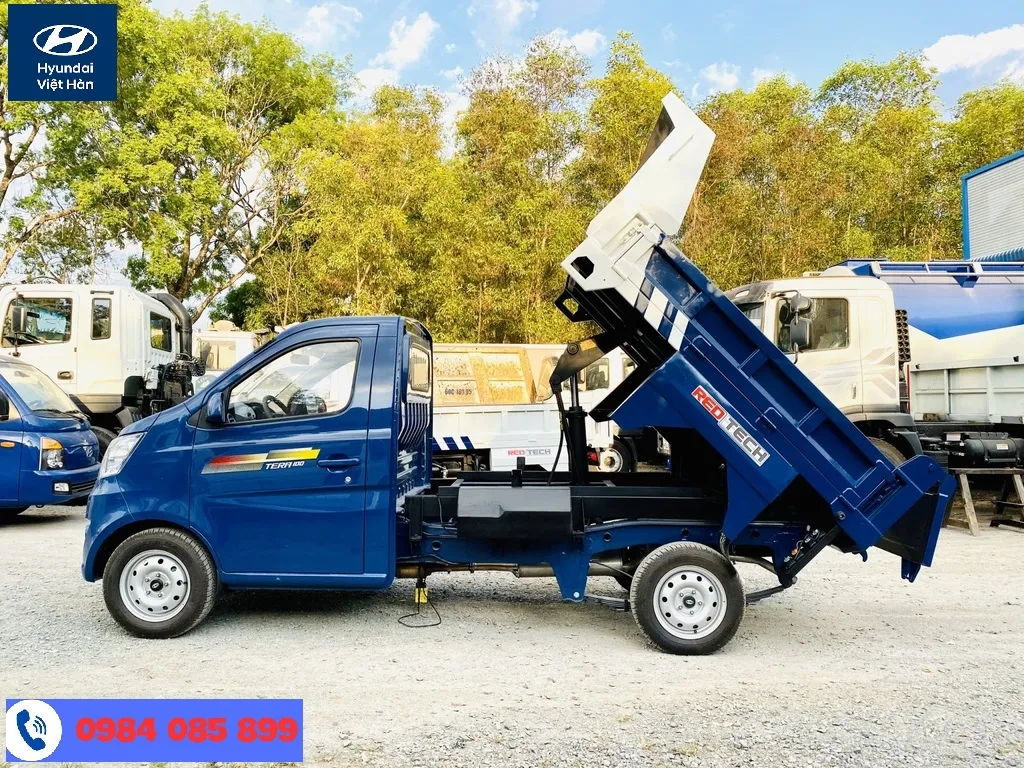 Xe ben Tera 100S thùng 1 khối, minh họa cho sự nhỏ gọn và khả năng luồn lách ưu việt