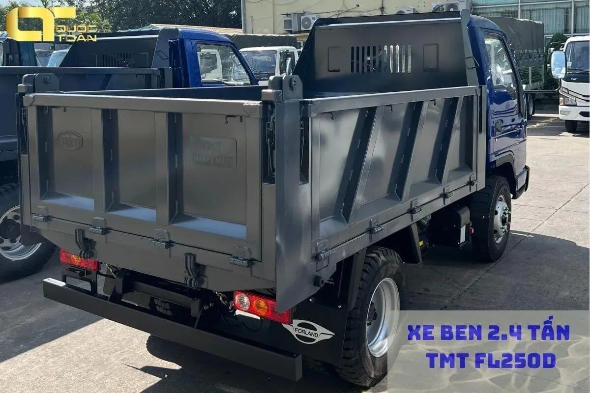 Chi tiết hệ thống ben thủy lực và thùng xe ben TMT 2.4 tấn