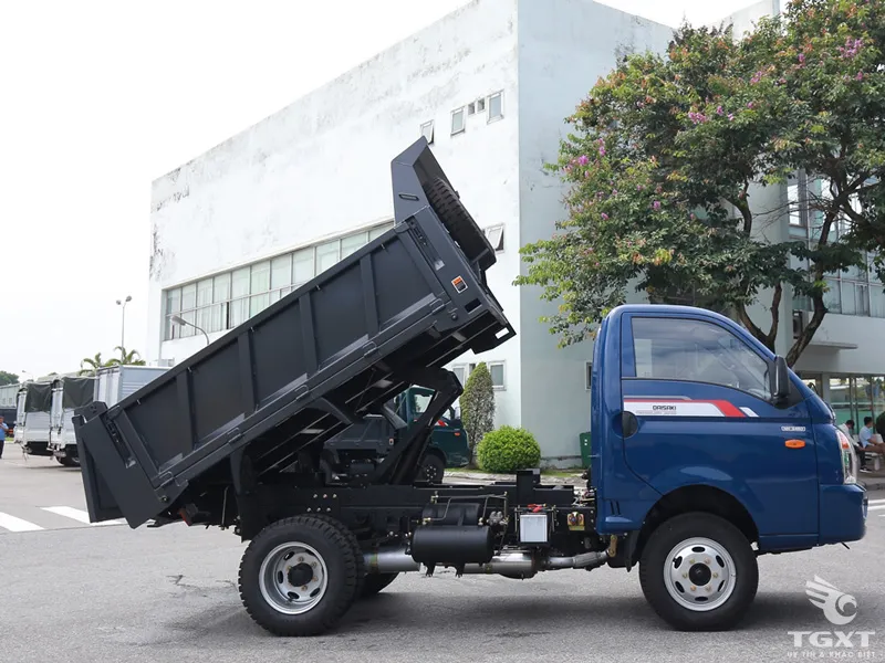 Chi tiết cấu tạo thùng xe ben Daisaki TMT NH-345D 3T5 với hệ thống ty ben chữ A