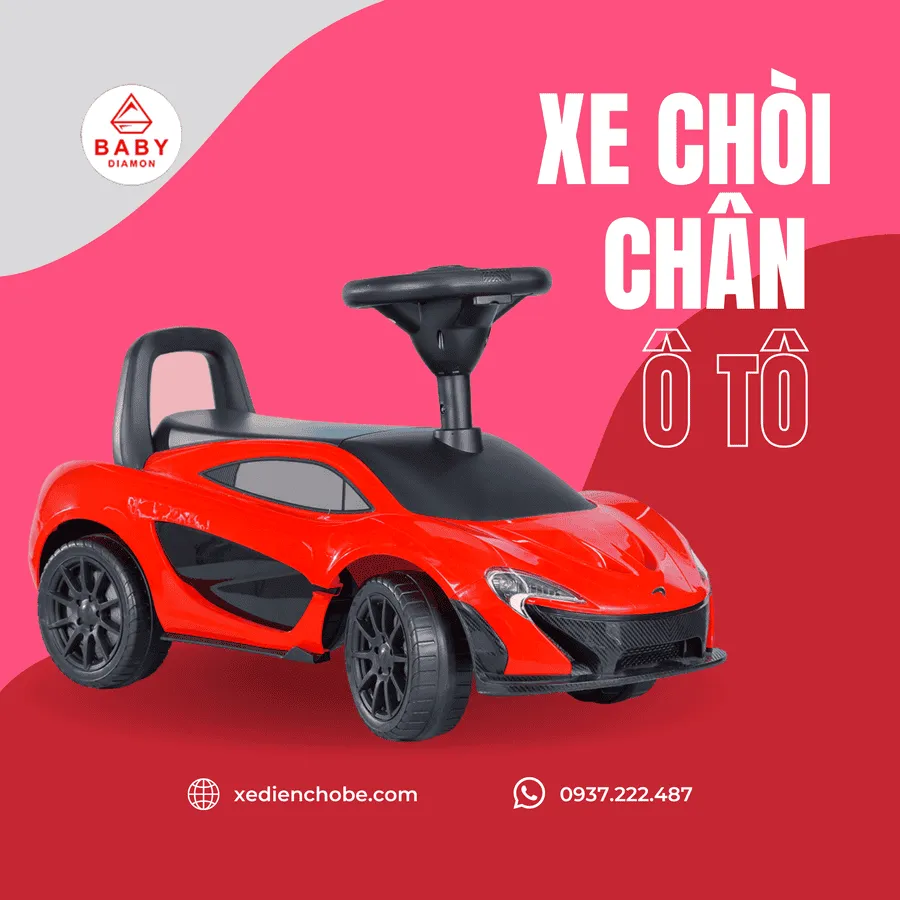 Hình ảnh xe ô tô chòi chân trẻ em mô phỏng xe thật