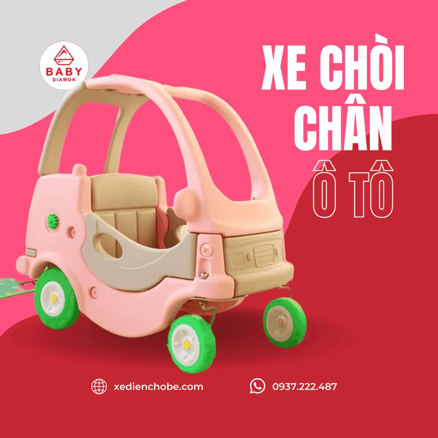 Ghế ngồi êm ái của sản phẩm xe ô tô chòi chân cho bé giá rẻ