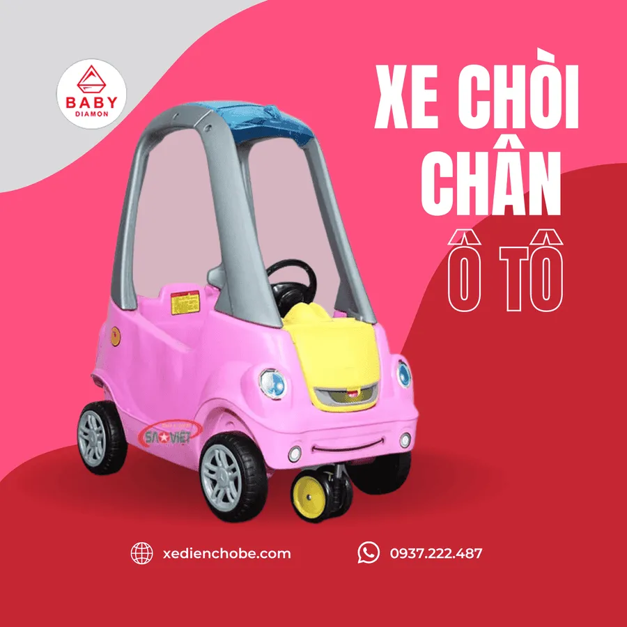 Địa điểm sử dụng xe ô tô chòi chân cho bé giá rẻ như khu vui chơi, mầm non
