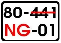 Biển số NG-01 có gạch đỏ của xe Đại sứ