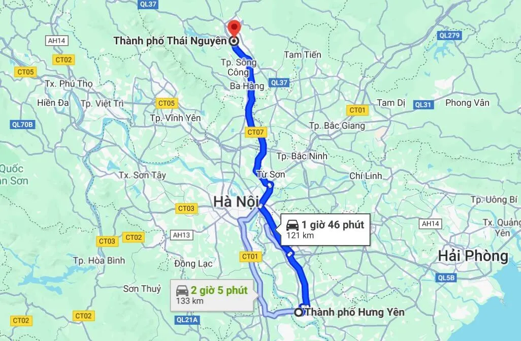 Xe ghép Hưng Yên Thái Nguyên