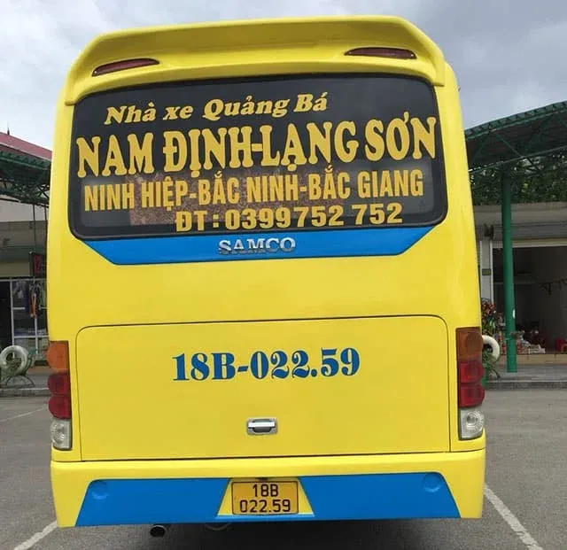 Xe khách ghế ngồi của nhà xe Quảng Bá phục vụ khách đi Lạng Sơn