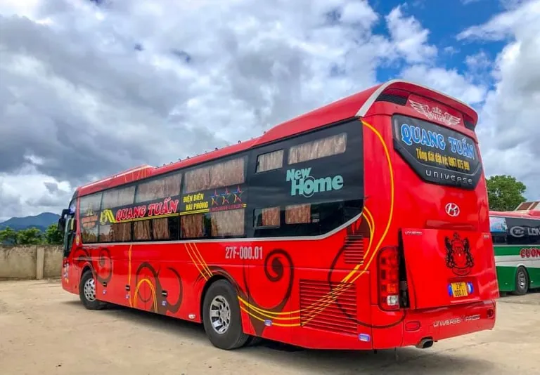 Hệ thống xe giường nằm đời mới của nhà xe Quang Tuấn phục vụ hành khách đi Điện Biên