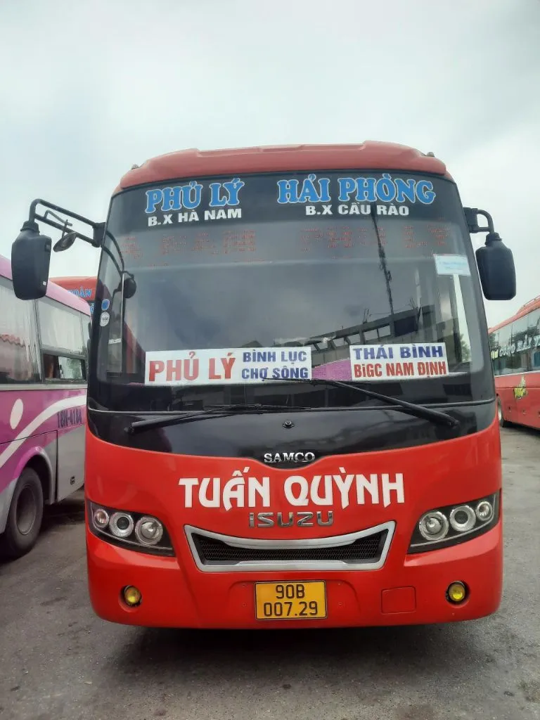 Xe khách Tuấn Quỳnh đi Hải Phòng - Hà Nam