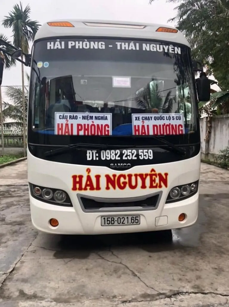 Xe khách Khánh Tùng phục vụ tuyến Hải Phòng Thái Nguyên