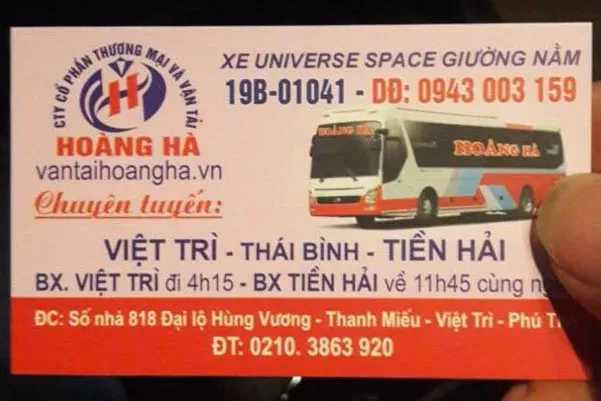 Xe khách Hoàng Hà chạy tuyến Việt Trì - Thái Bình với nhiều lộ trình linh hoạt
