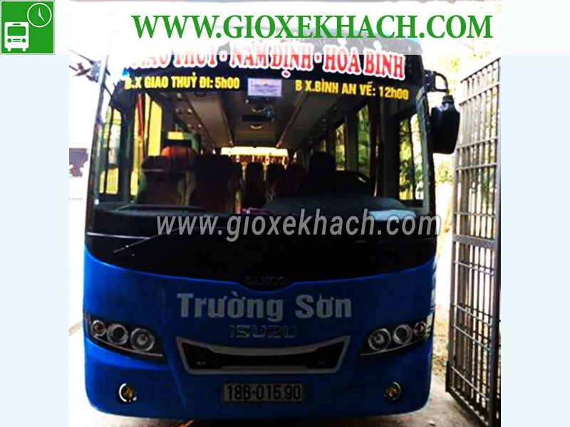 Xe khách Trường Sơn tuyến Giao Thủy đi Hòa Bình