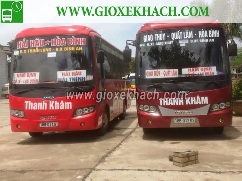 Xe khách Thanh Khâm tuyến Hải Hậu đi Hòa Bình