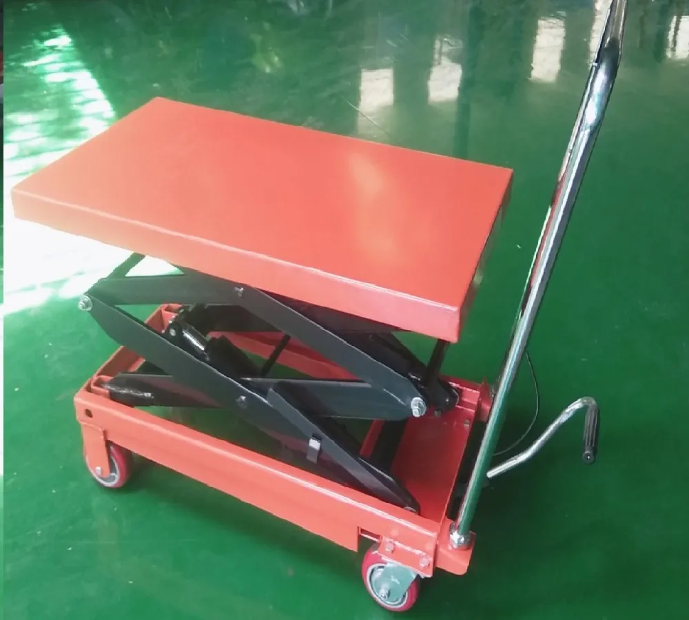 Hình ảnh thực tế xe nâng mặt bàn 800kg