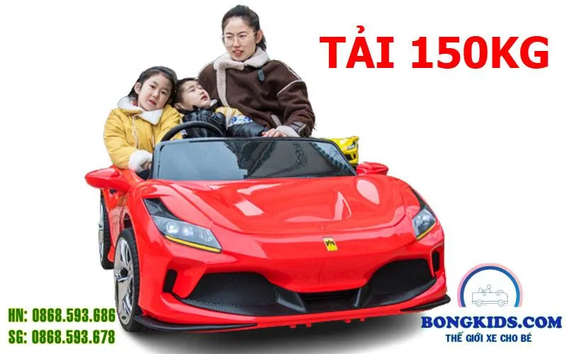 Xe ô tô điện trẻ em 2 chỗ ngồi rộng, tải trọng lớn F8DPC