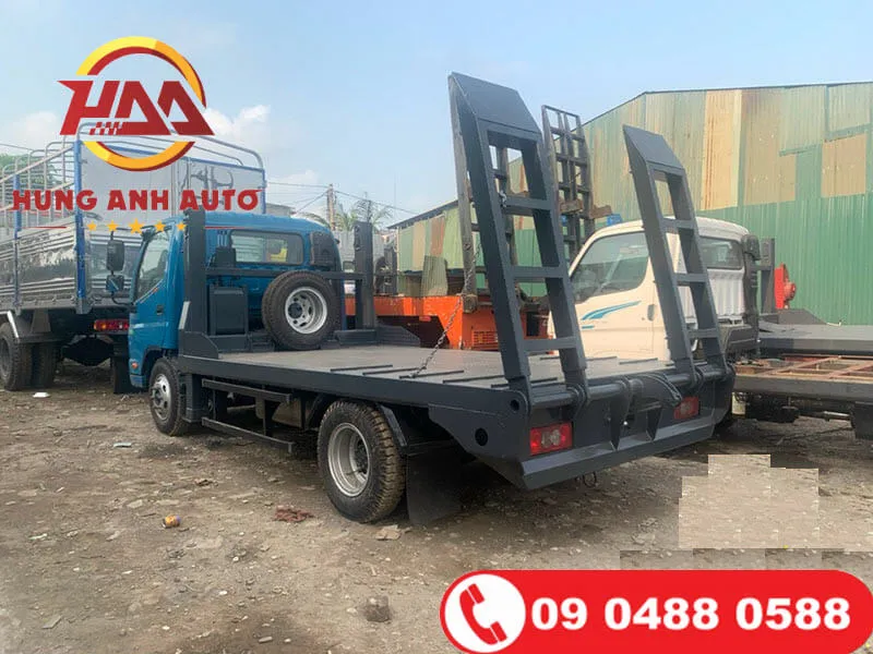 Xe tải Phooc nâng đầu chở máy công trình FOTON THACO OLLIN 500