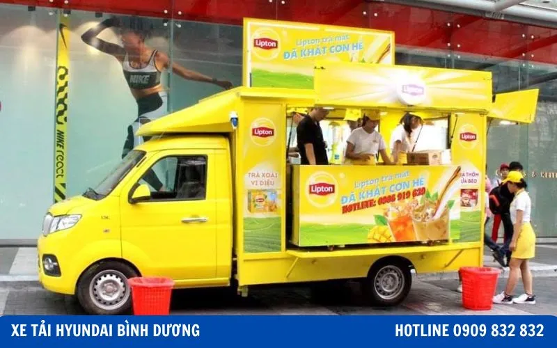 Xe tải bán nước giải khác, bán trà sữa lưu động