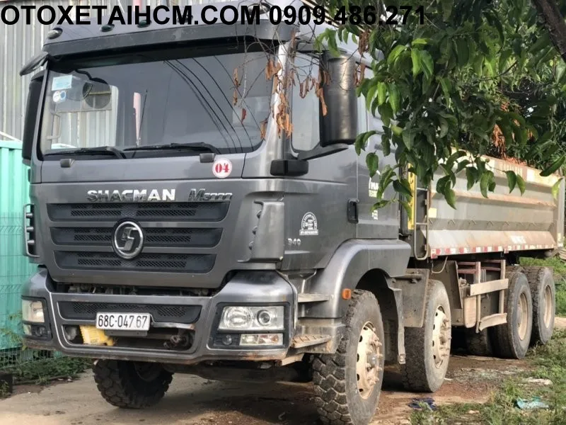 Động cơ Weichai 340HP trên xe ben shacman 4 chân cũ