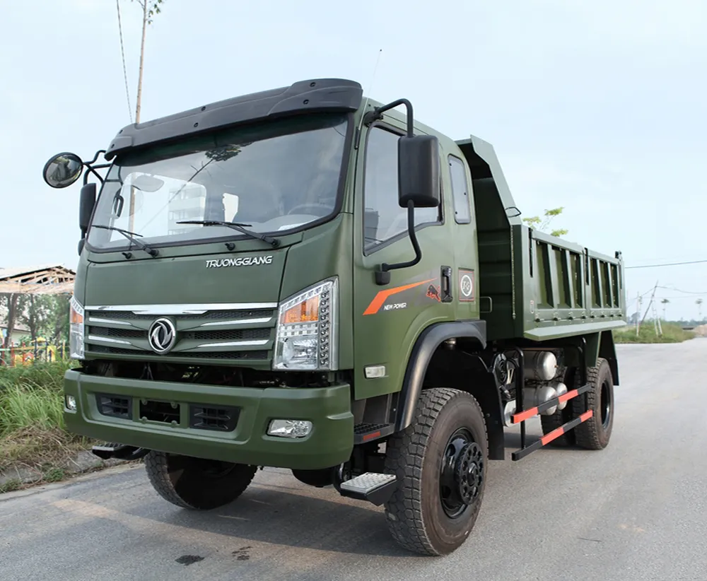 Xe tải ben Trường Giang với thiết kế ngoại thất mạnh mẽ, khoẻ khoắn, chắc chắn