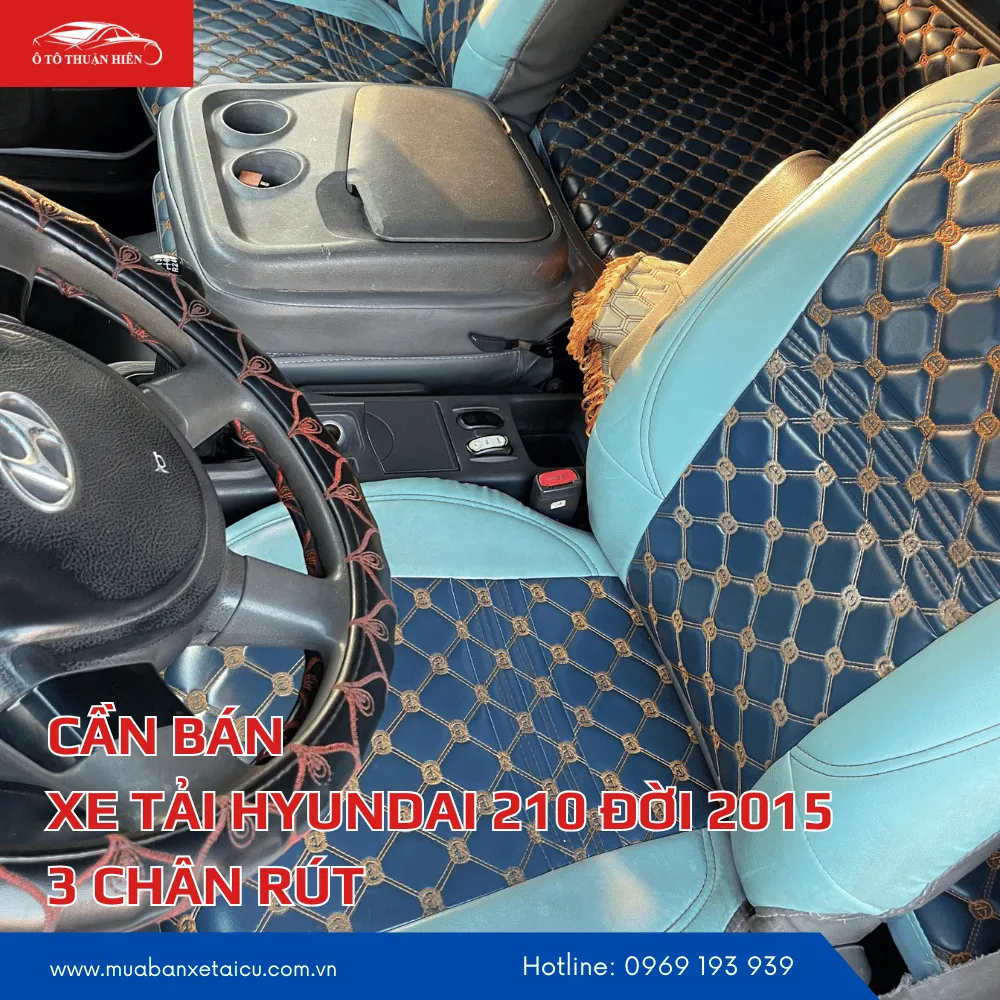 Thùng hàng của xe tải Hyundai 210 đời 2015 3 chân rút