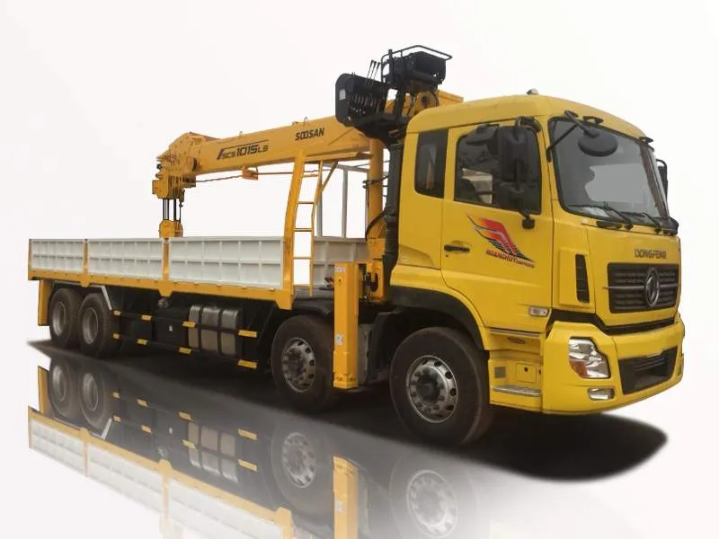 Xe tải Dongfeng 4 chân 11t5 gắn cẩu Soosan SCS1015LS siêu trọng