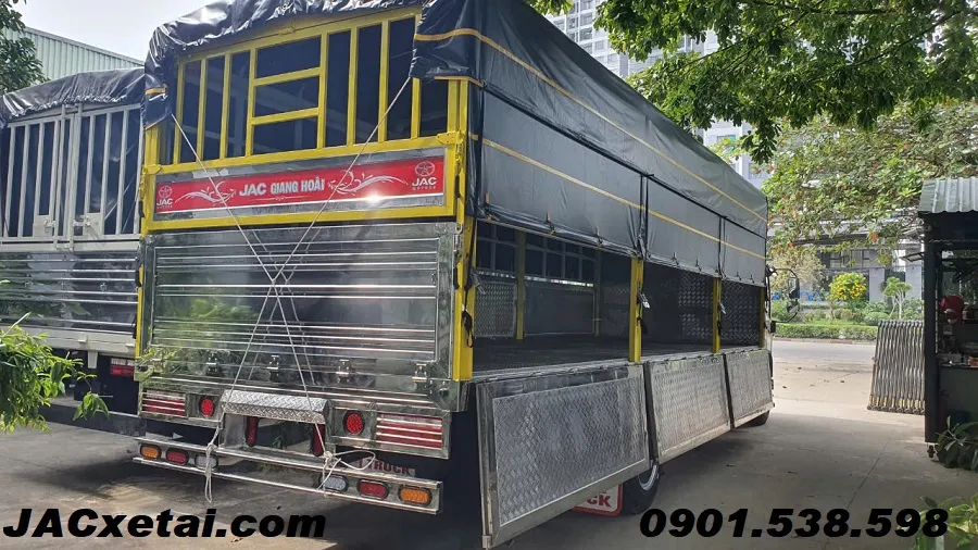 Xe tải jac n900s đóng thùng bửng inox