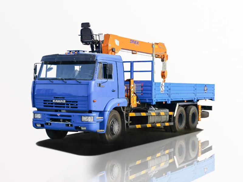 Xe tải Kamaz 3 chân gắn cẩu Dinex 4 tấn uy tín
