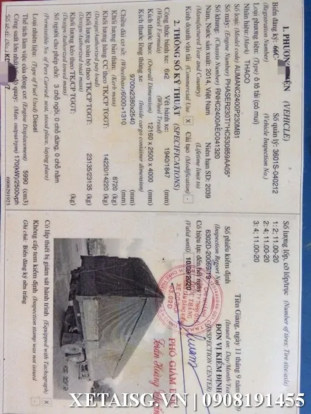 Thùng hàng inox của xe tải Thaco Auman 3 chân