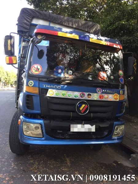 Toàn cảnh xe tải Thaco Auman 3 chân cũ đời 2014