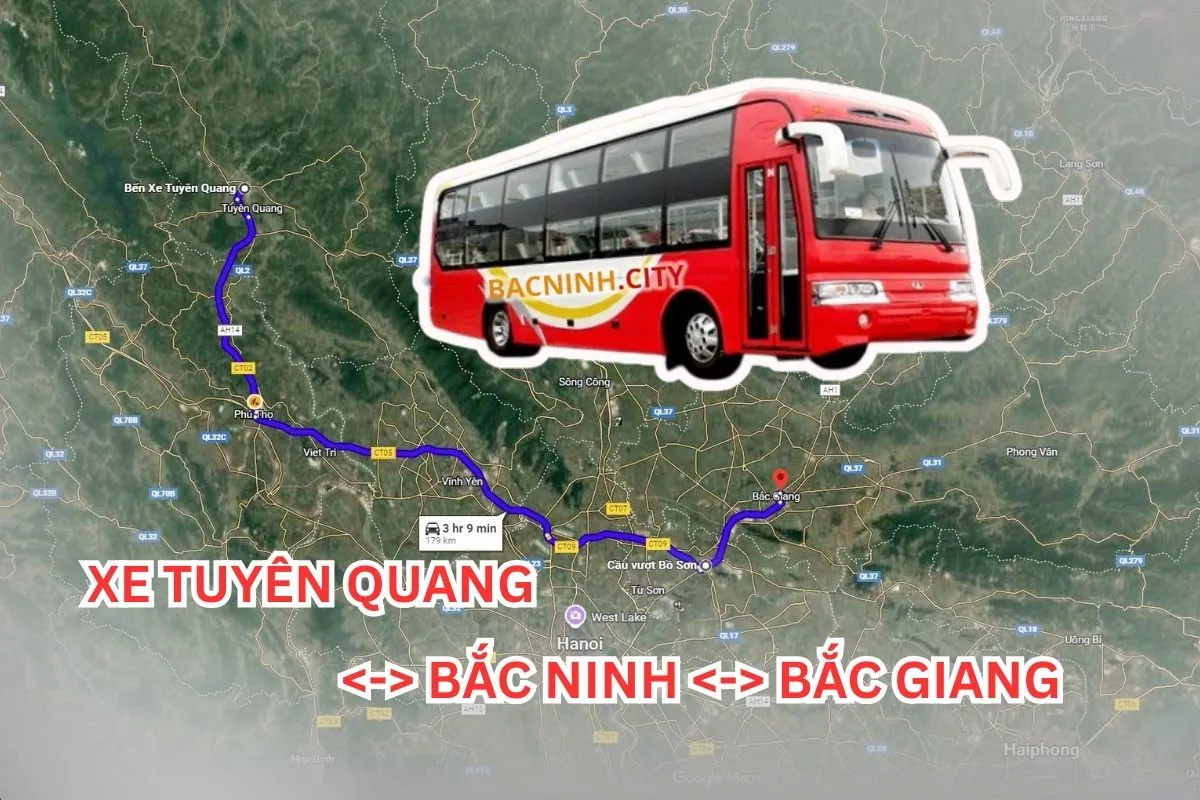 xe Tuyên Quang Bắc Giang, xe khách tuyên quang bắc ninh, xe khách tuyên quang bắc giang, xe ghép tuyên quang bắc giang bắc ninh