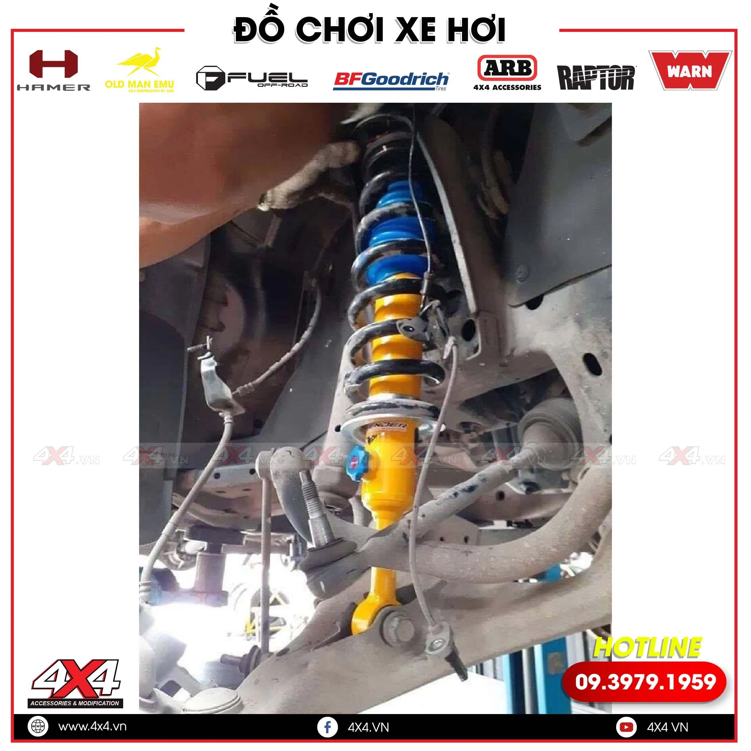 Phuộc Profender sơ cấp độ dành cho xe bán tải chở đồ nặng