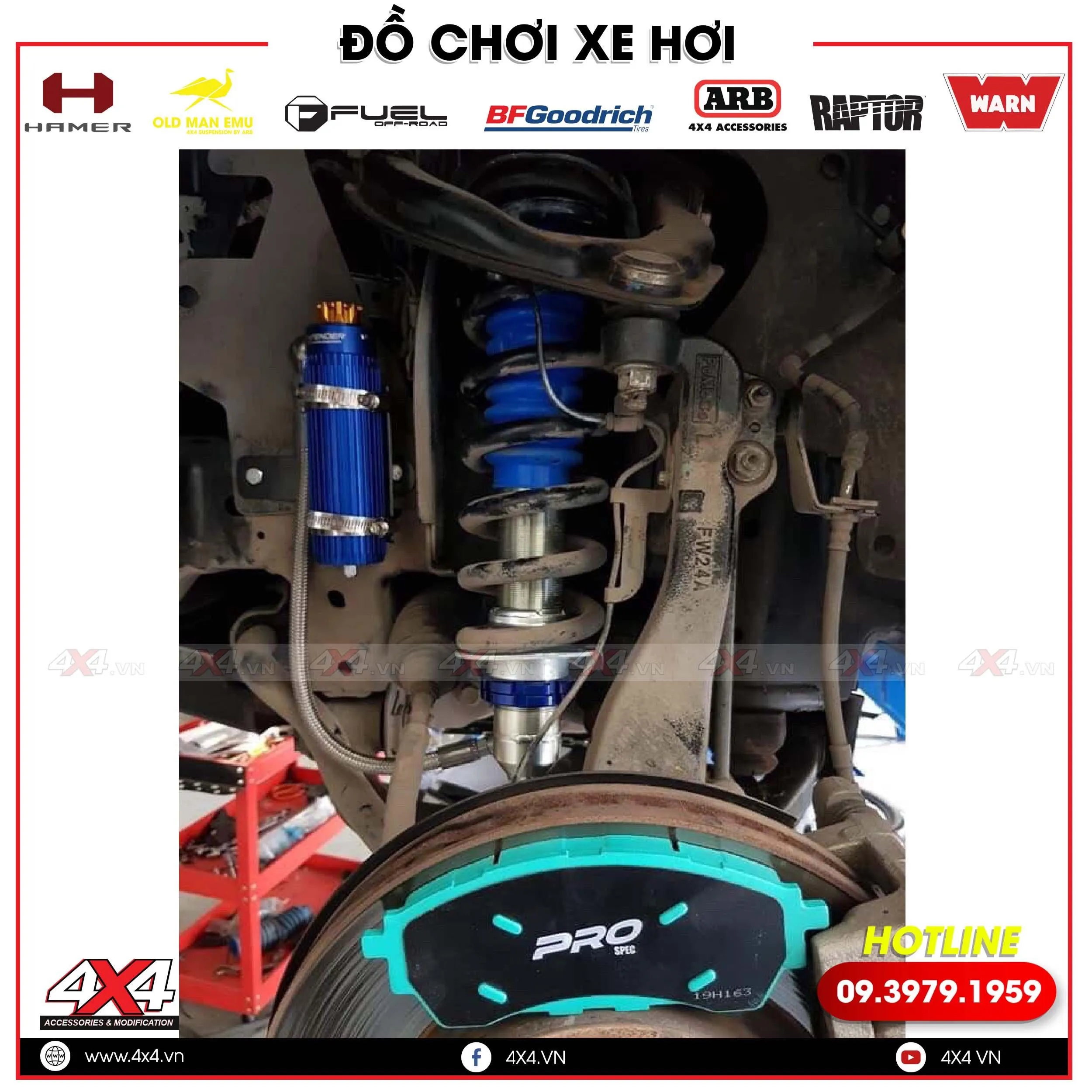 Phuộc Profender trung cấp loại 1: Mẫu phuộc độ đa năng dành cho xe bán tải Mitsubishi Triton