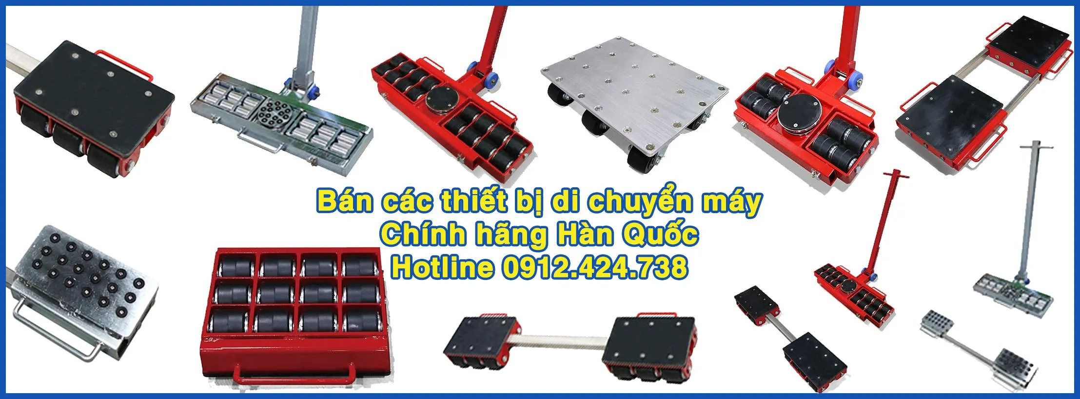 Các loại thiết bị rùa kích và con lăn phục vụ di chuyển máy