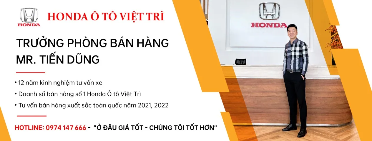 Cố vấn bán hàng Honda Ô Tô Việt Trì với các giải thưởng thành tựu cá nhân