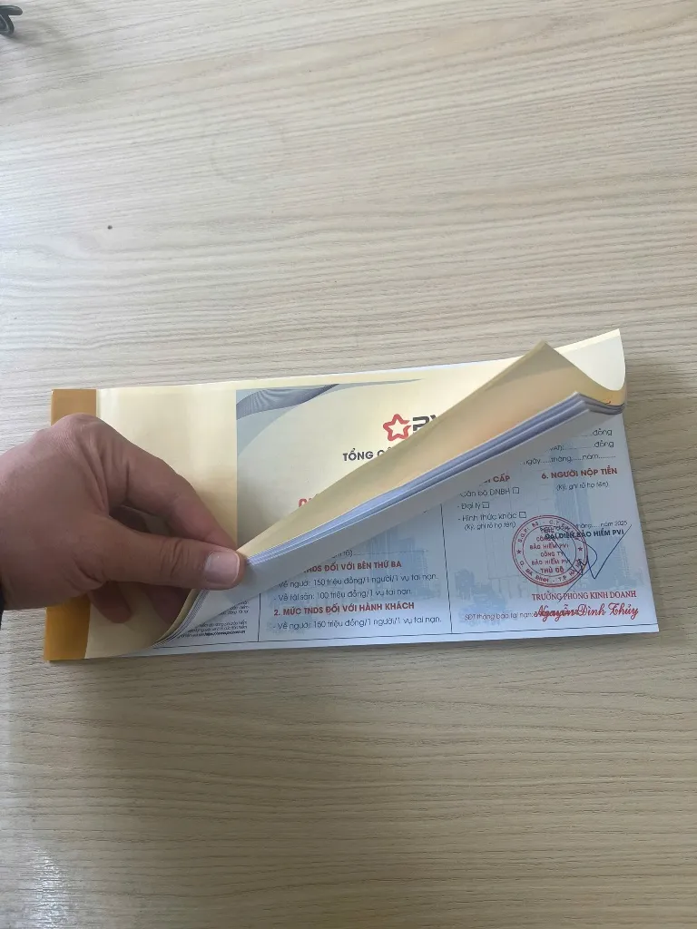 Giấy chứng nhận Bảo hiểm Trách nhiệm Dân sự Bắt buộc của PVI.